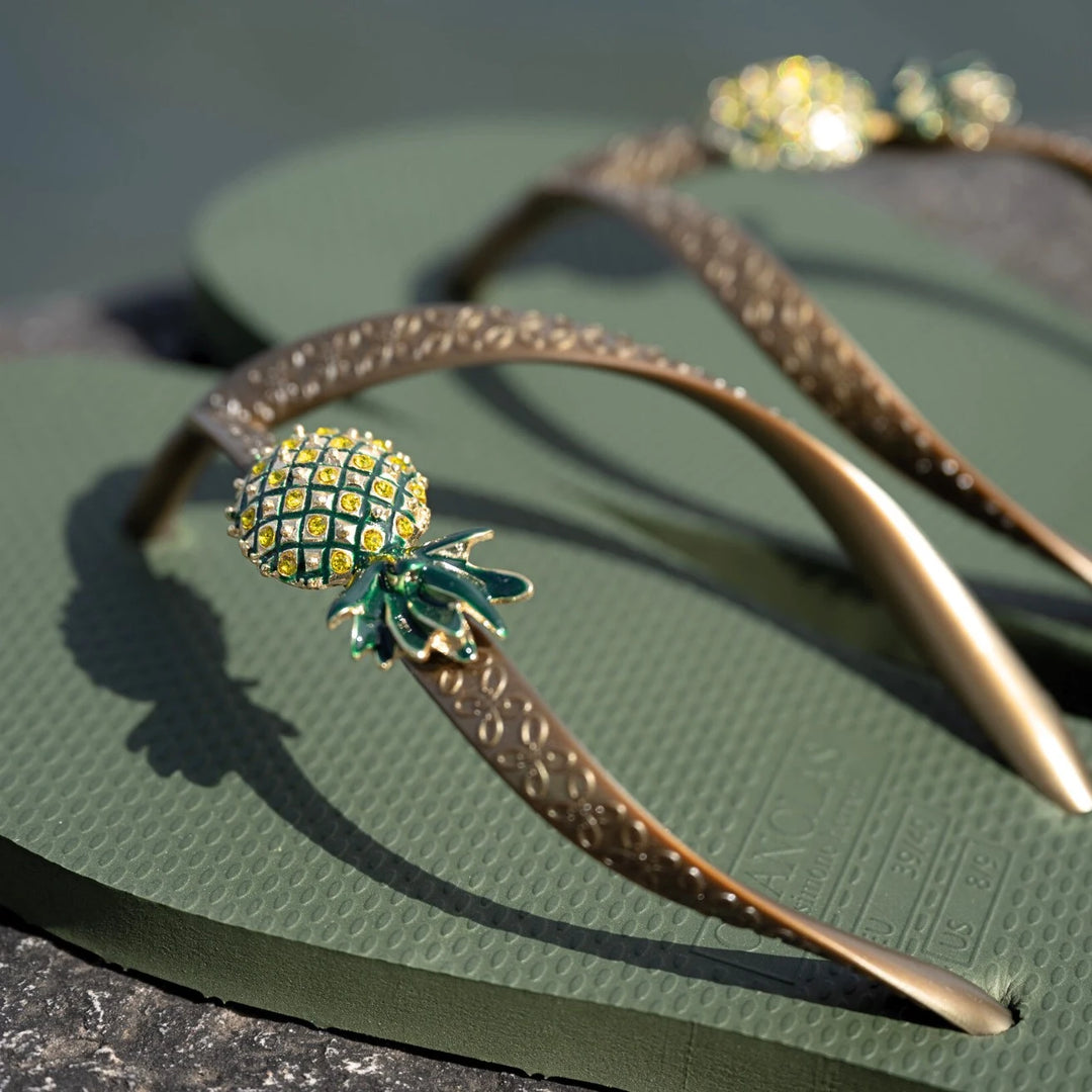 Chanclas by Simone Herrera "Livia" grün/Ananas - NoAna FASHION BEAUTY STYLING