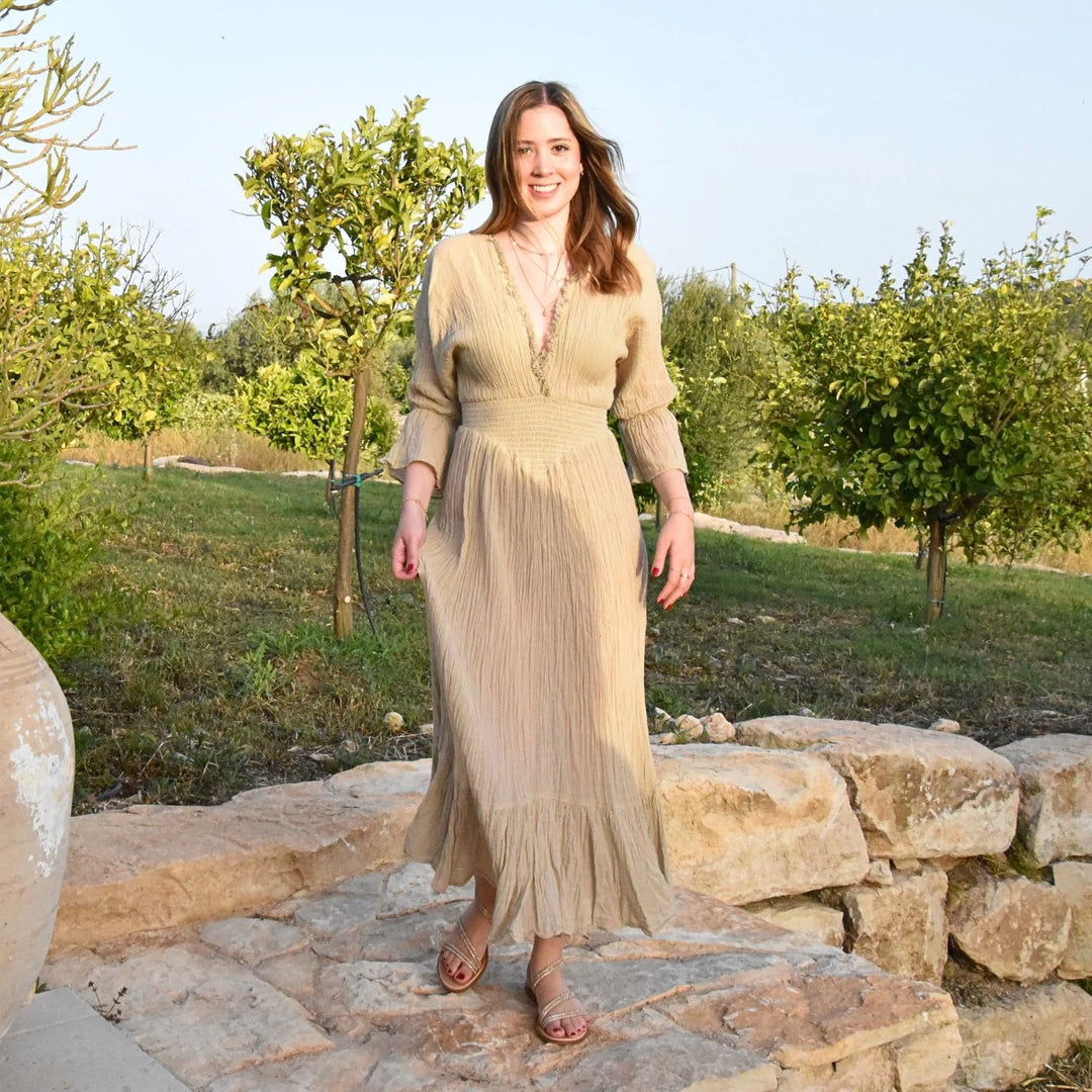 D'ARTEMIDE Eleni Dress - sand - NoAna FASHION BEAUTY STYLING