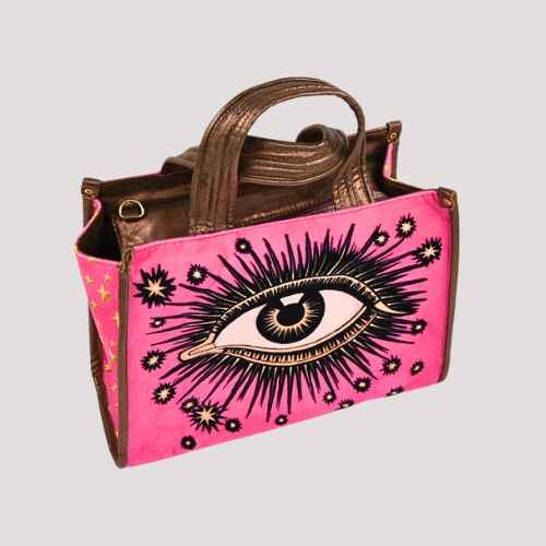 La Funky Mexicana - La Grande Velvet Bag - neonpink - NoAna FASHION BEAUTY STYLING