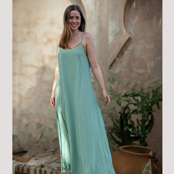 SALTY SKIN LONGDRESS WOMEN - sage (grün)