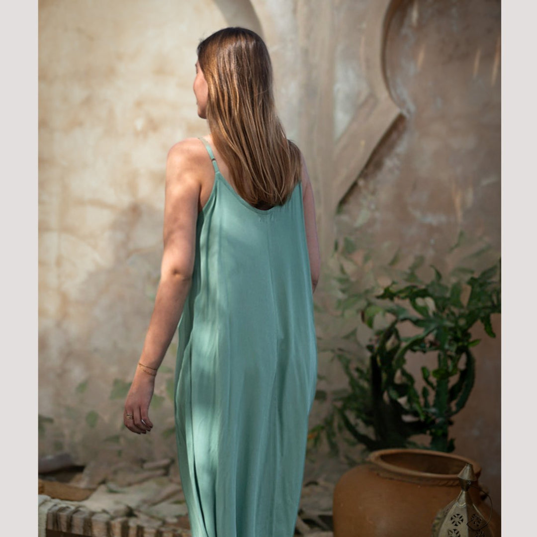 SALTY SKIN LONGDRESS WOMEN - sage (grün)