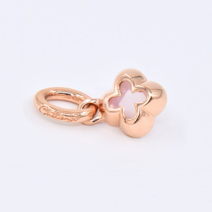 Chilango Anhänger "Lilly Flower - Out of Nature" klein - Rosenquarz - 925 Silber Pink Gold Plated